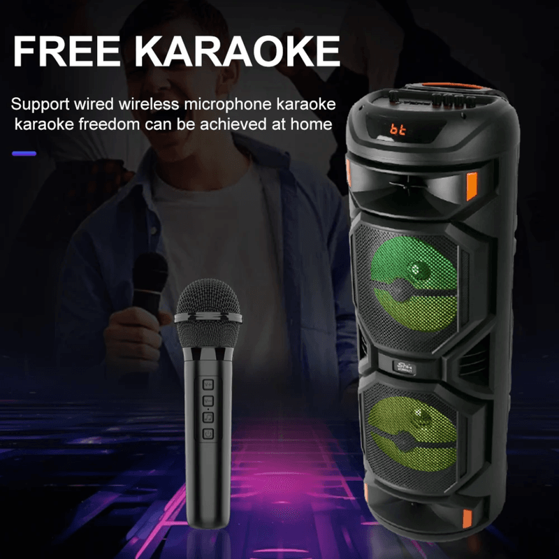 karaoke bluetooth zvučnik sa dva mikrofona — detalj 4