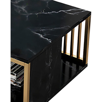 Klub sto 120x60x40 cm u enterijeru, pogled sa strane