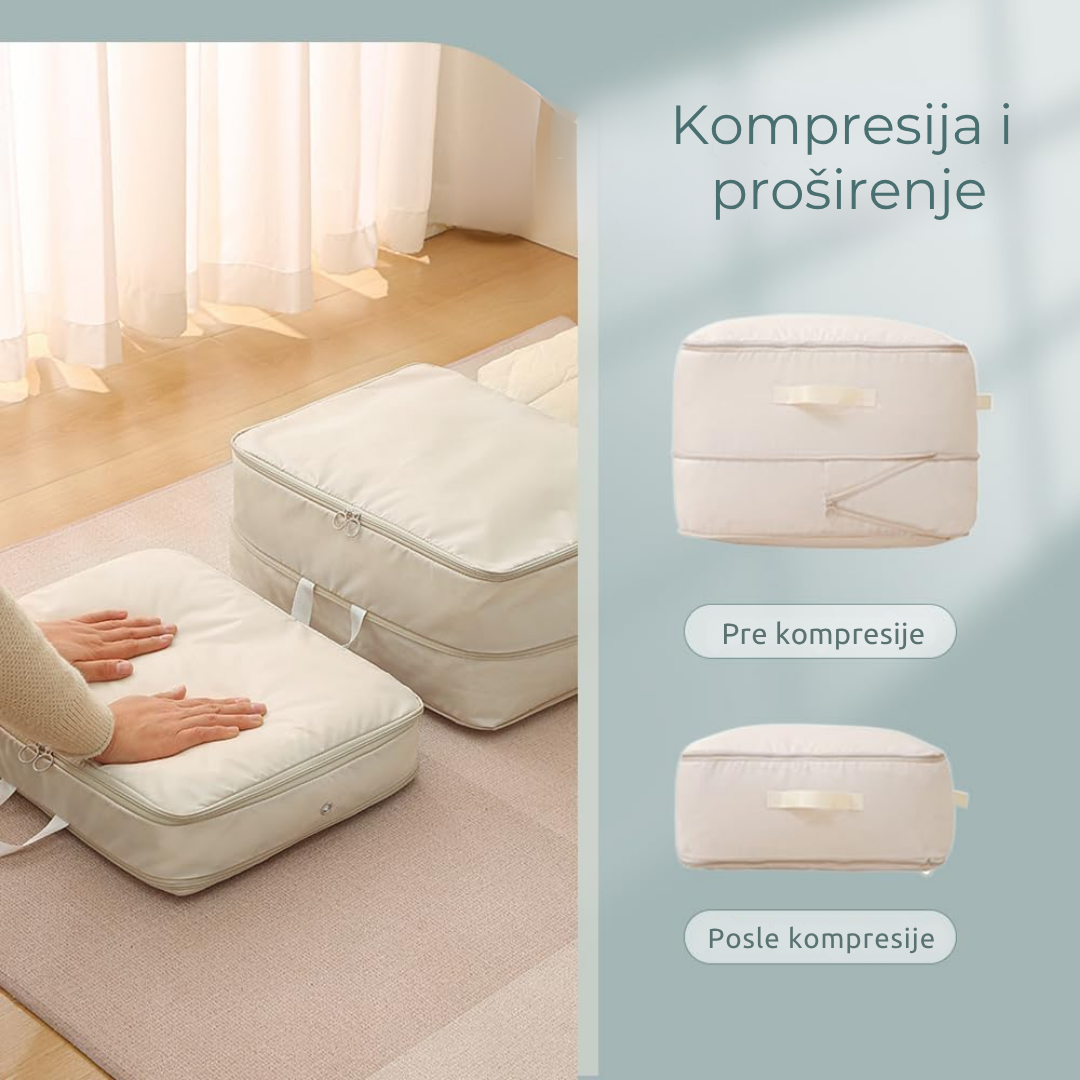 kompresor torba sa exhaust mrežicom u akciji
