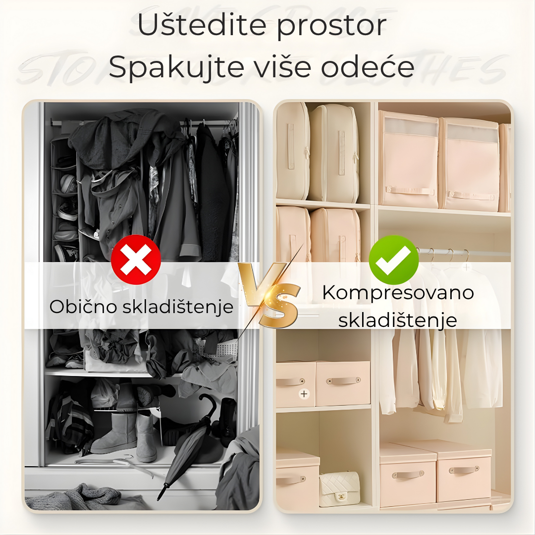 kompresor torba — slaganje na vrh ormara