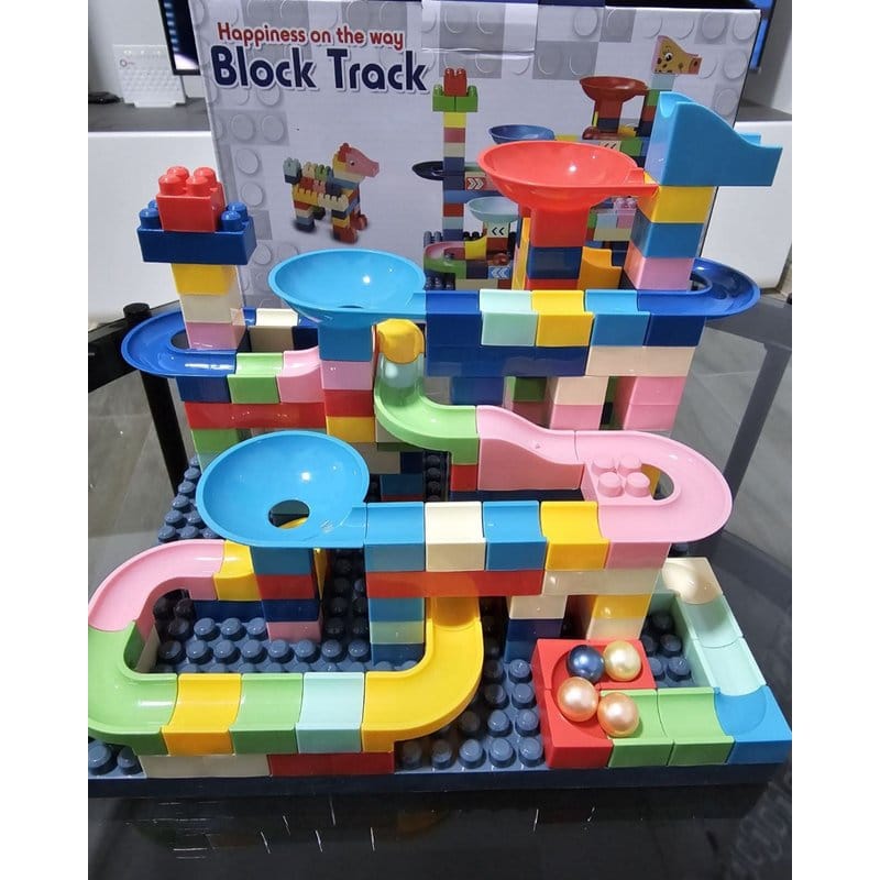konstruktivni set kocke tobogani i loptice track maze — pregled