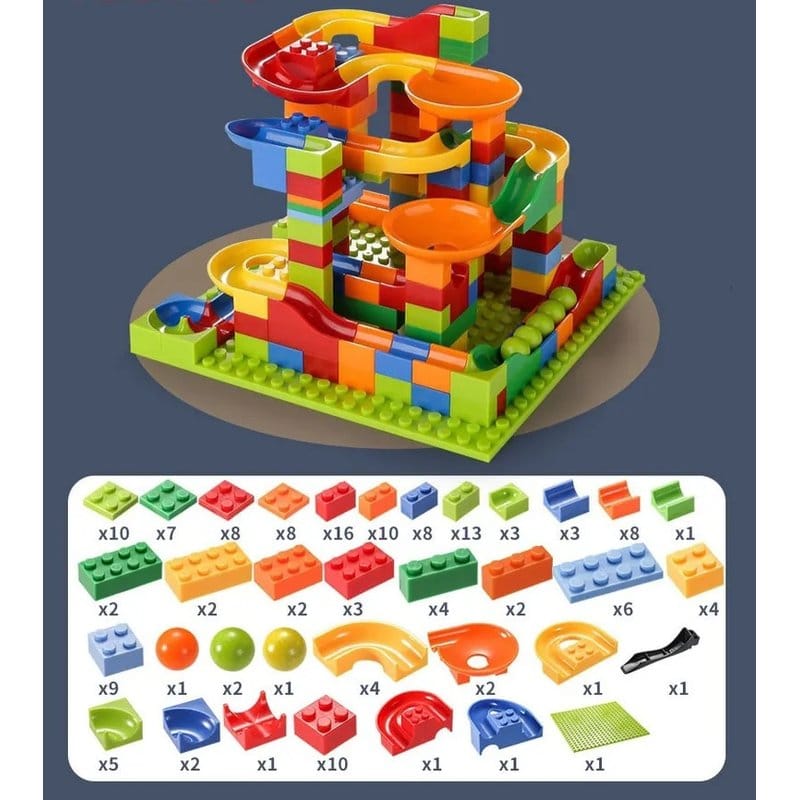 konstruktivni set kocke tobogani i loptice track maze — detalj 2