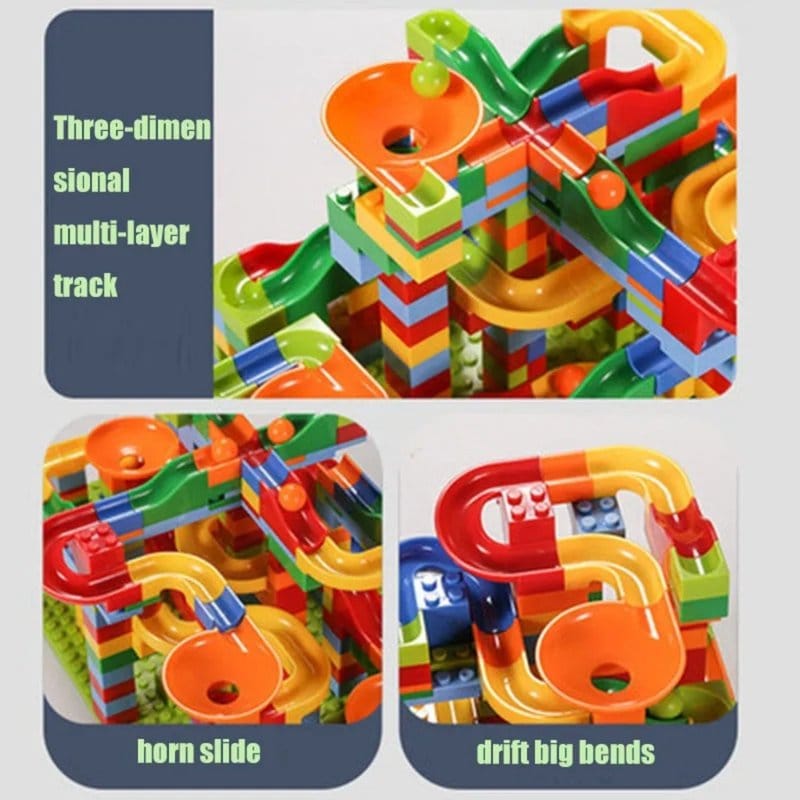 konstruktivni set kocke tobogani i loptice track maze — detalj 4