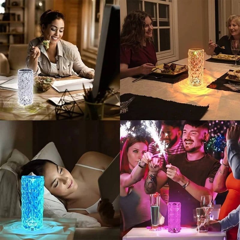 kristalna led lampa sa 3 boje svetlosti — detalj 9