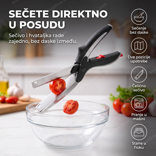 kuhinjski sečko sa hvataljkom seče direktno u posudu