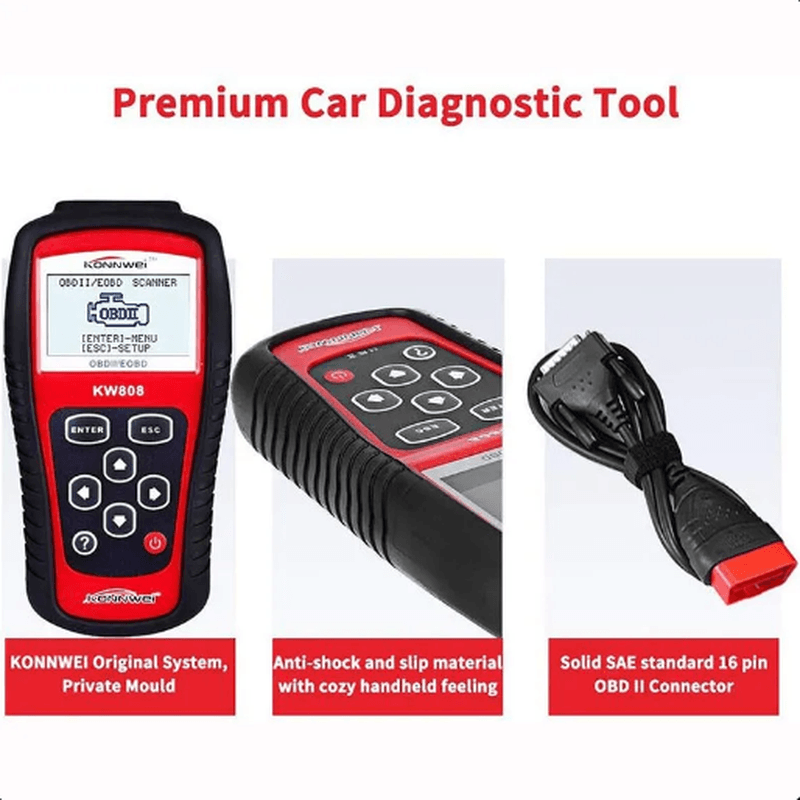 KW808 auto dijagnostika OBD2 — detalj 3