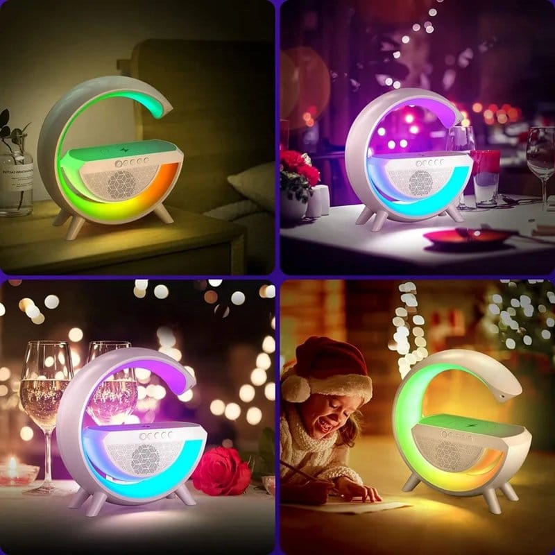 lampa bluetooth zvučnik bežični punjač — detalj 1
