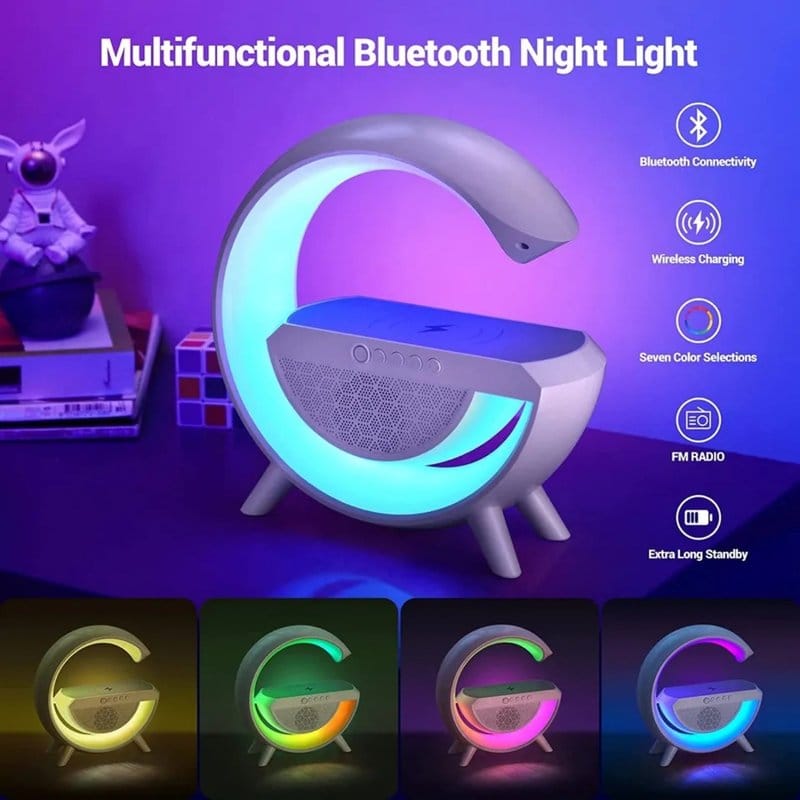 lampa bluetooth zvučnik bežični punjač — detalj 2
