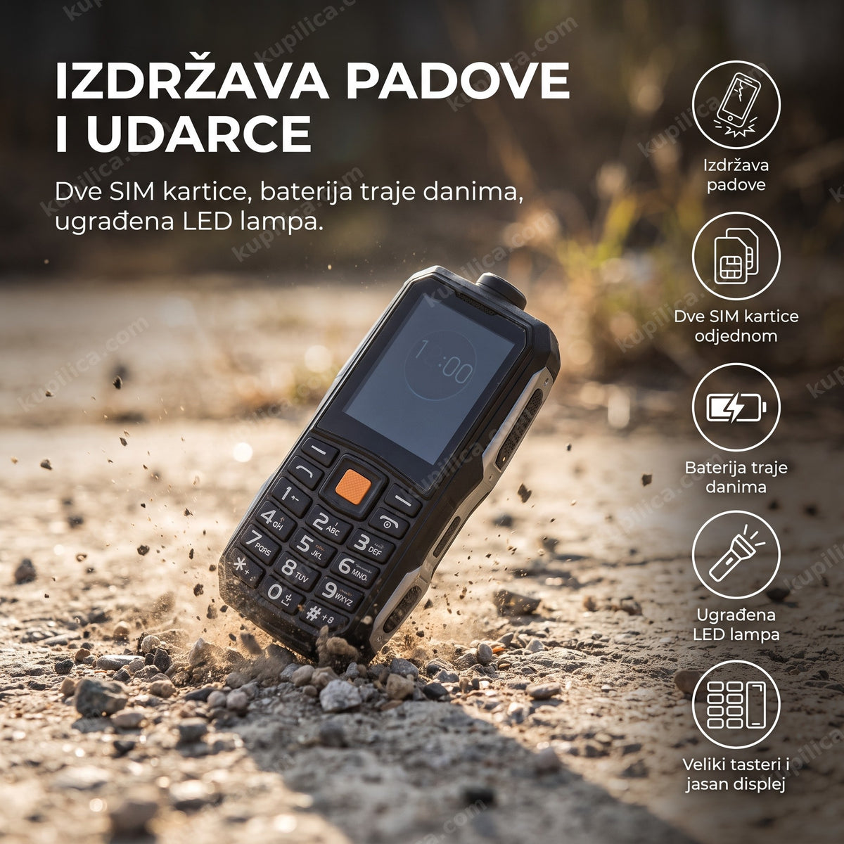 land rover c9 telefon otporan na udarce na terenu, benefiti proizvoda