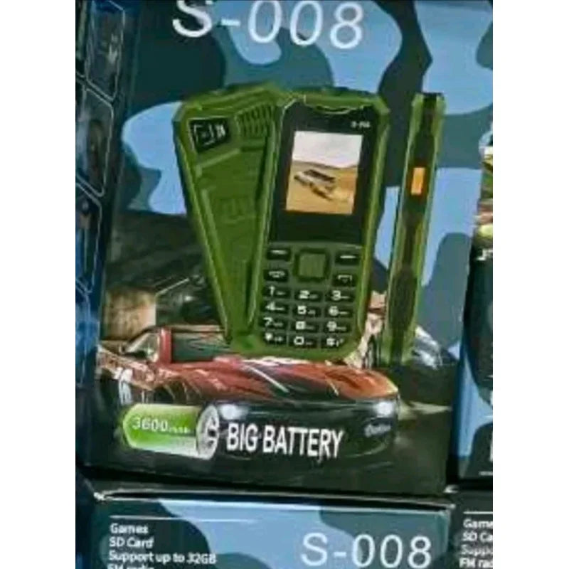 kutija telefona S-008 sa slikom uređaja i natpisom big battery