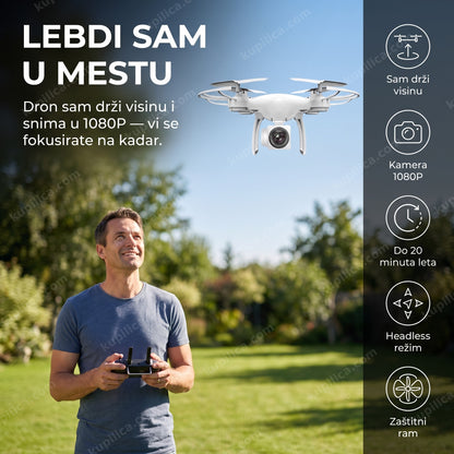 lebdi sam u mestu — letenje dronom sa kamerom Aerbes F706 u dvorištu preko daljinskog upravljača, benefiti proizvoda