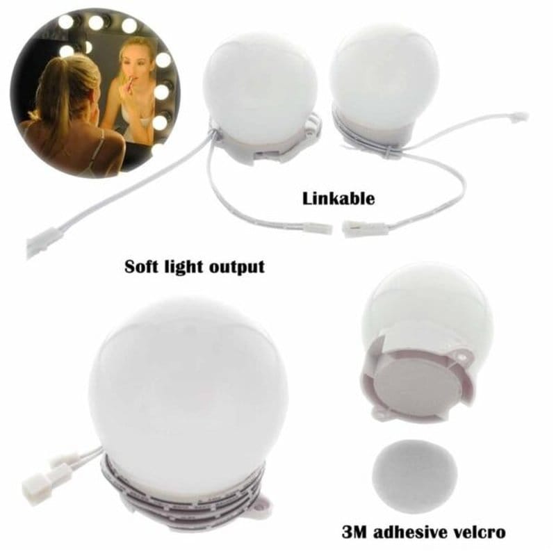 led lampe za ogledalo holivudski stil — detalj 2
