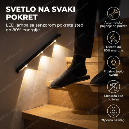 led lampa sa senzorom pokreta osvetljava stepenice – benefiti proizvoda