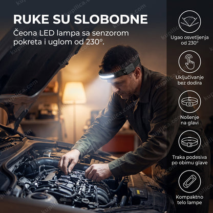 led lampa za glavu sa senzorom pod haubom automobila noću, benefiti proizvoda