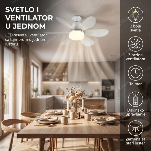led luster sa ventilatorom na plafonu dnevne sobe, benefiti proizvoda