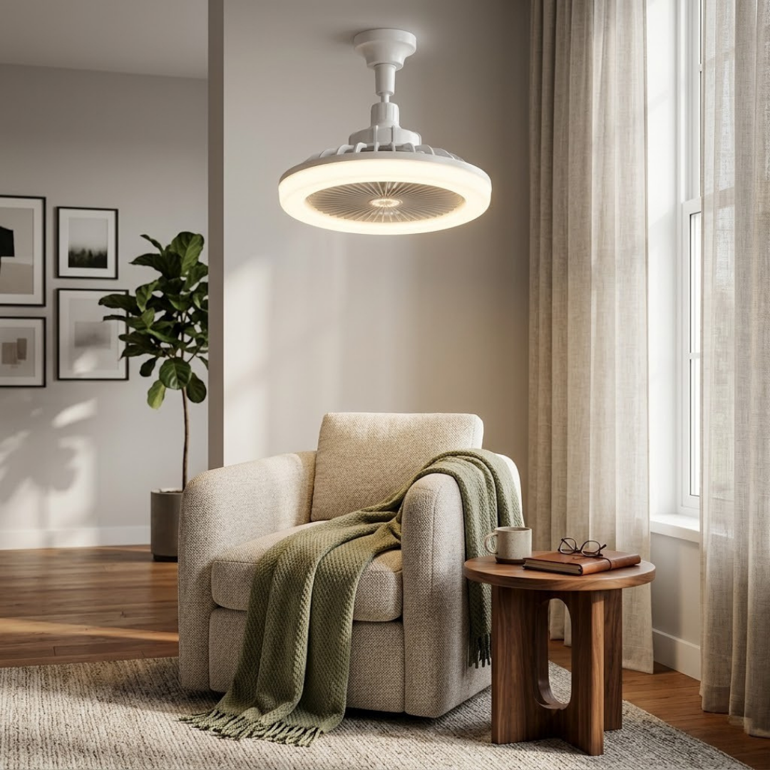 luster ventilator daljinski — montaža u E27 grlo