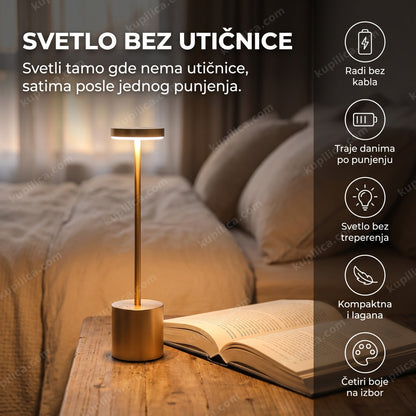 led prenosiva lampa za čitanje pored knjige na noćnom stočiću, benefiti proizvoda