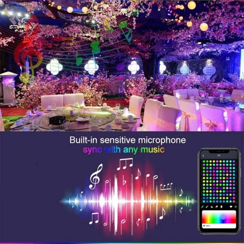 led rgb lampice za dekoraciju sa aplikacijom — detalj 11