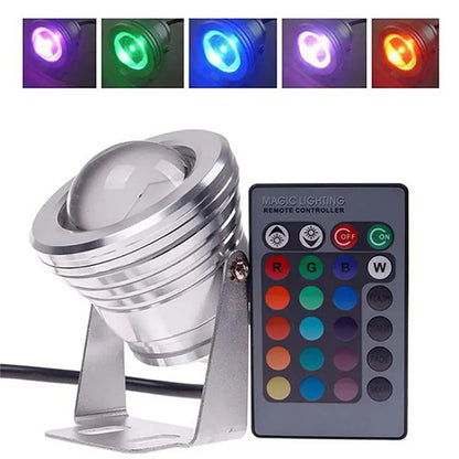rgb reflektor za fontanu sa daljinskim upravljačem i pet boja svetla