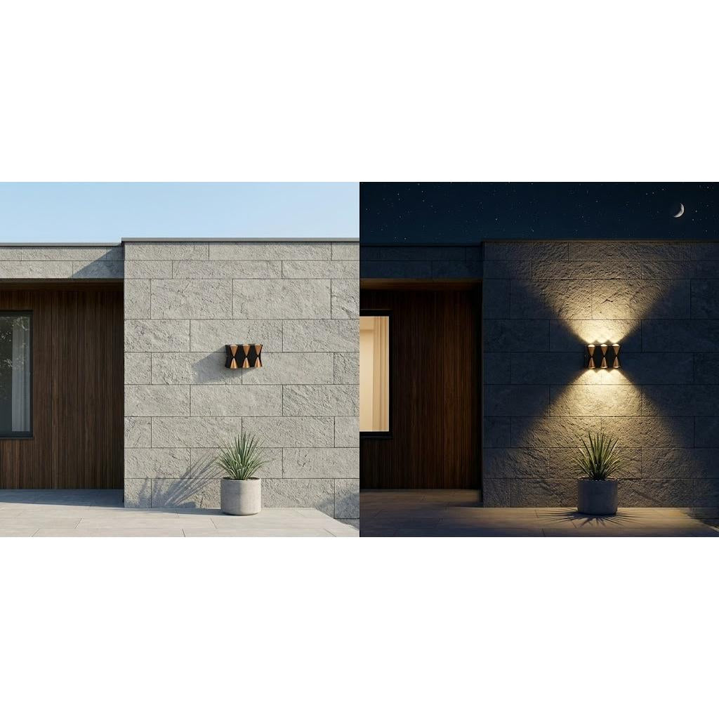 LED spoljna zidna lampa na struju — detalj 1