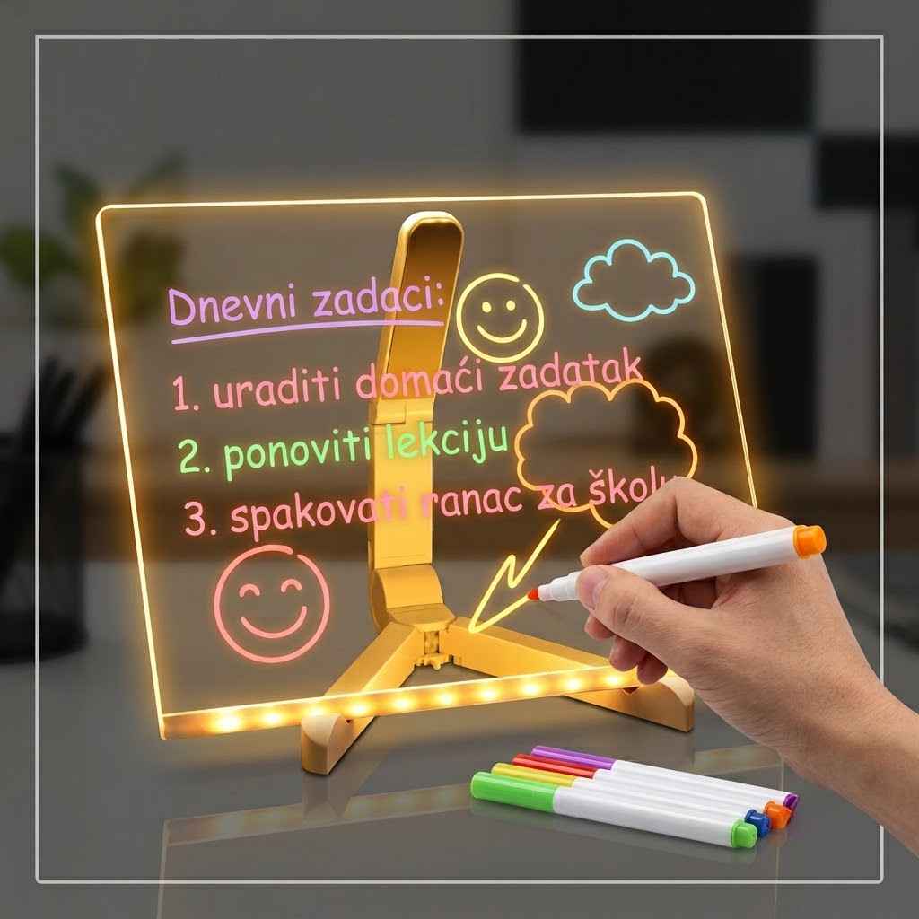LED tabla za crtanje sa 7 boja — pregled