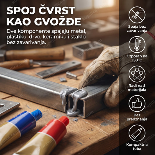 lepak za hladno varenje metala koji spaja slomljeni metalni profil i benefiti proizvoda