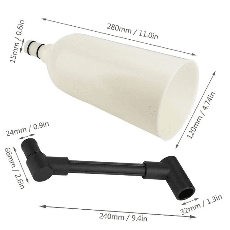 levak za ulje sa adapterima — detalj 2