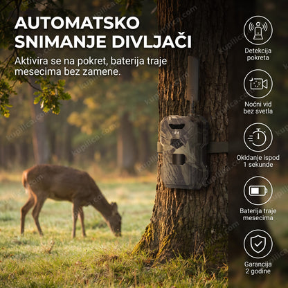 lovačka kamera postavljena na drvetu u šumi, benefiti proizvoda