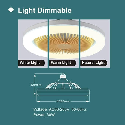 luster ventilator sa led svetlom — detalj 2