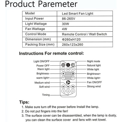 luster ventilator sa led svetlom — detalj 5