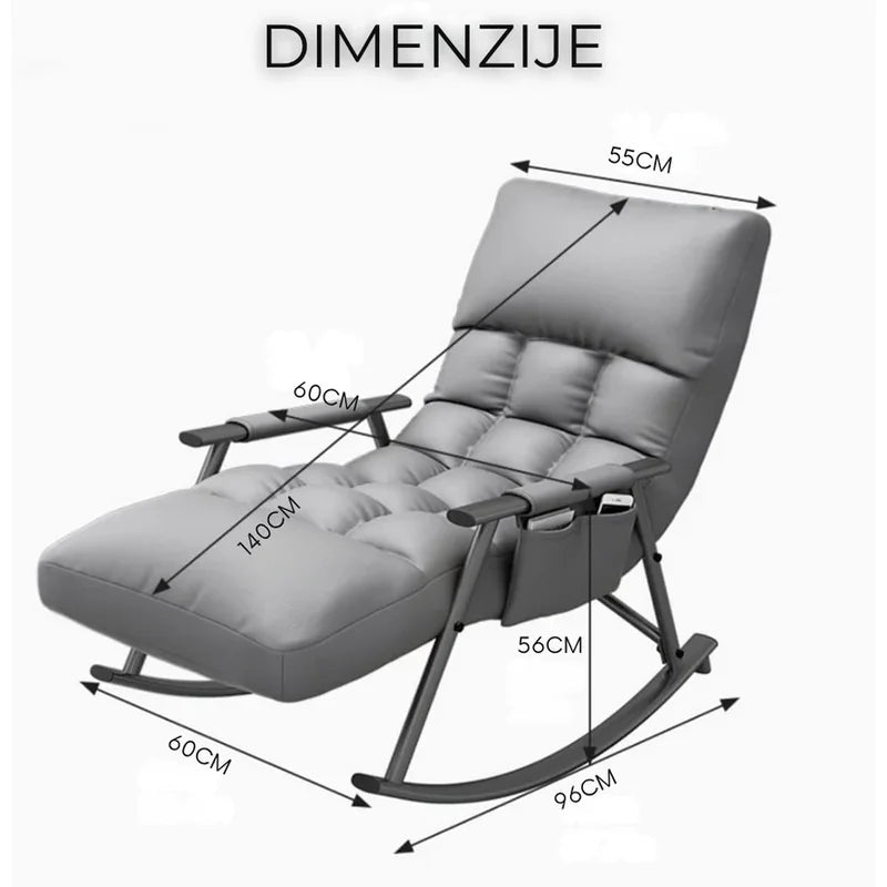 Lux Relax nordijska stolica ljuljaška — detalj 4