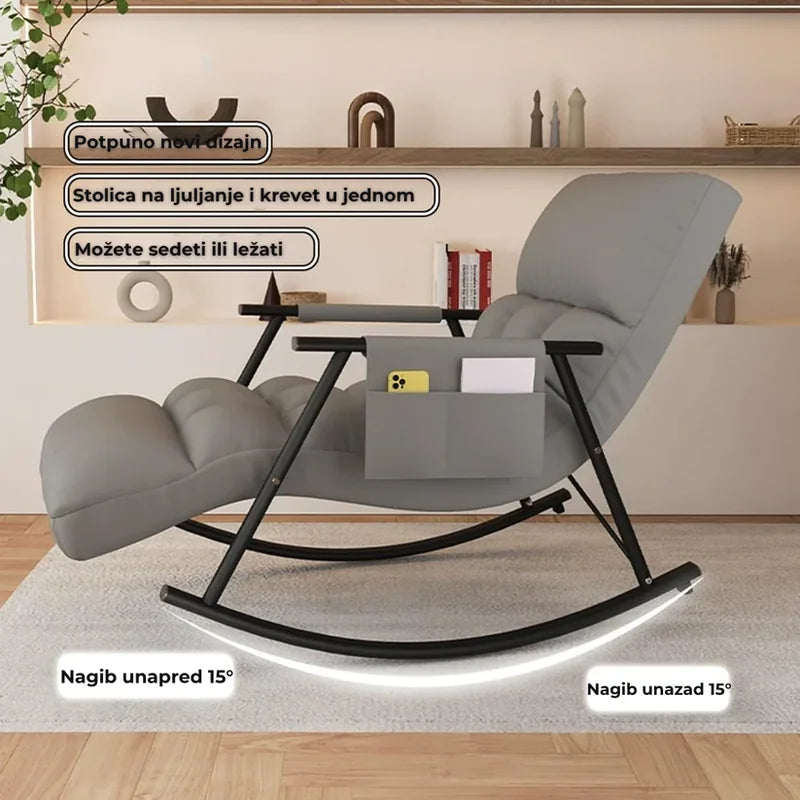 Lux Relax nordijska stolica ljuljaška — detalj 5