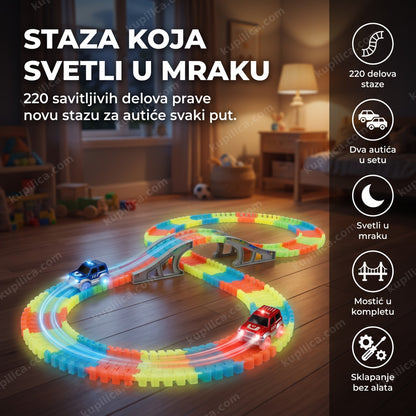 magic tracks staza za autiće koja svetli u mraku, benefiti proizvoda