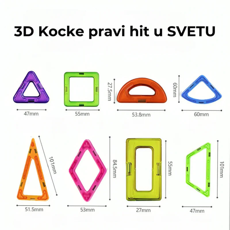 magnetne kocke 60 delova — detalj 1