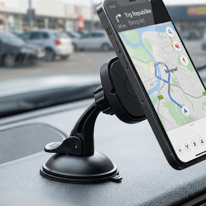 magnetni držač telefona JY-A25 — na tabli automobila sa navigacijom
