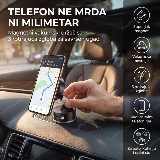 magnetni vakumski držač za telefon u kolima – benefiti proizvoda
