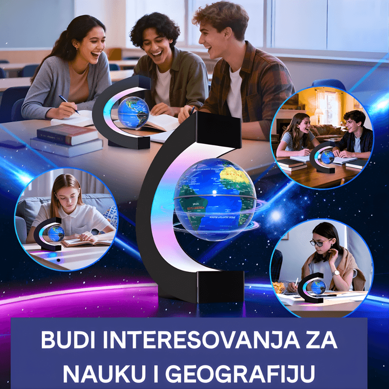 magnetni levitirajući globus — detalj 1