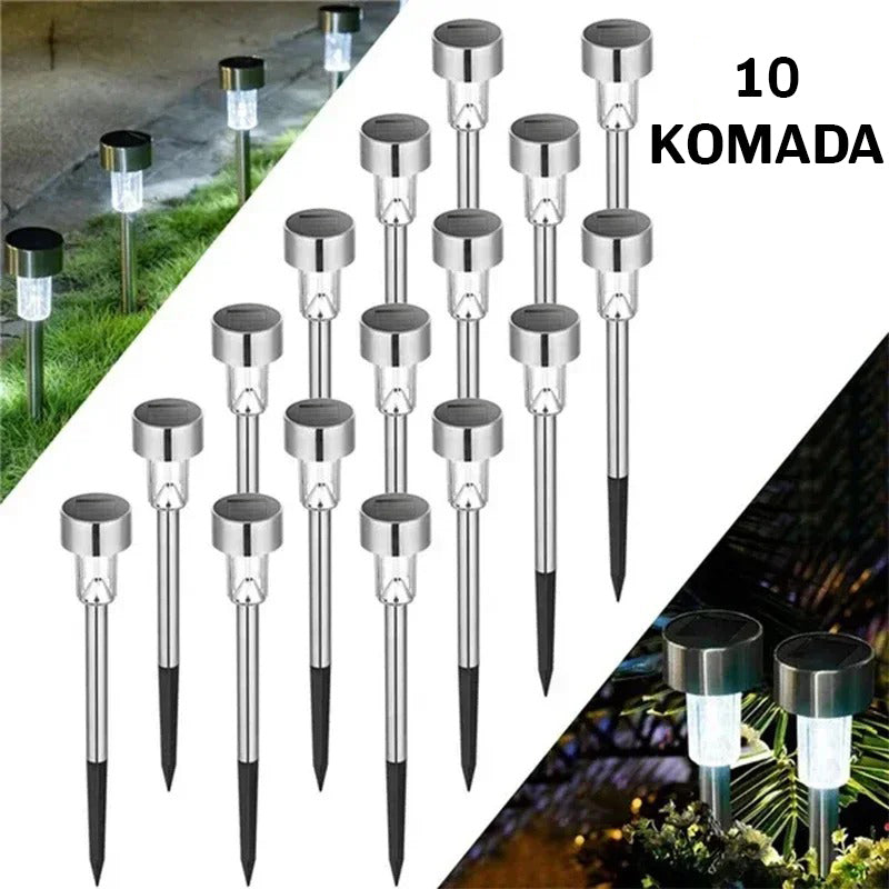 Solarne lampe za baštu 10 kom