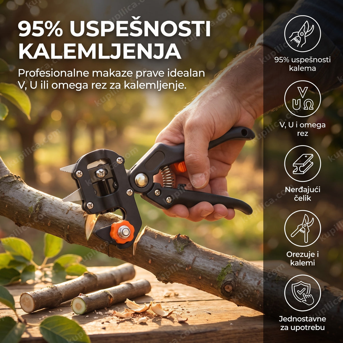 profesionalne makaze za kalemljenje voća i vinove loze, benefiti proizvoda