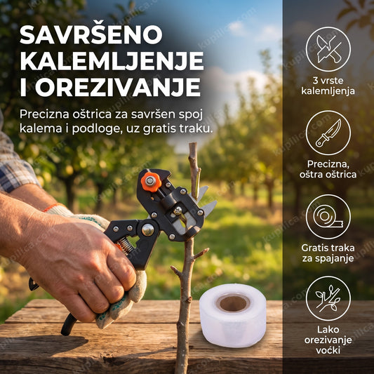 makaze za kalemljenje voćaka u bašti, prikaz benefita proizvoda