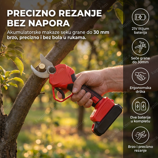 makaze za orezivanje voća u bašti sa baterijom, benefiti proizvoda