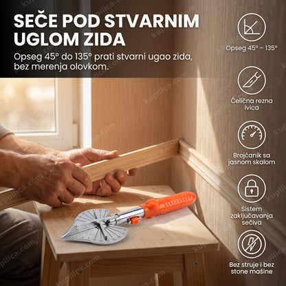 makaze za sečenje pod uglom uz zidnu lajsnu u sobi, benefiti proizvoda