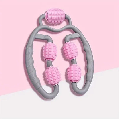 masažer za celulit sa duplim rolerima roze — pregled