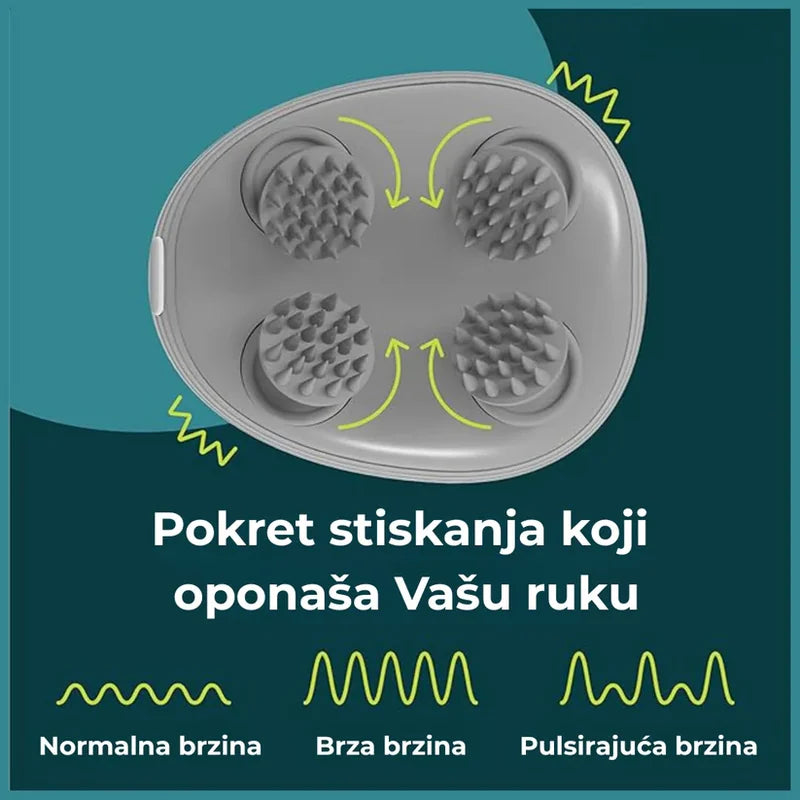 masažer za glavu sa 4 rotirajuće glave — detalj 4