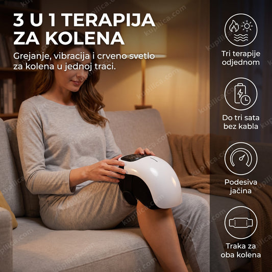 električni masažer za kolena sa grejanjem na osobi kod kuće, benefiti proizvoda