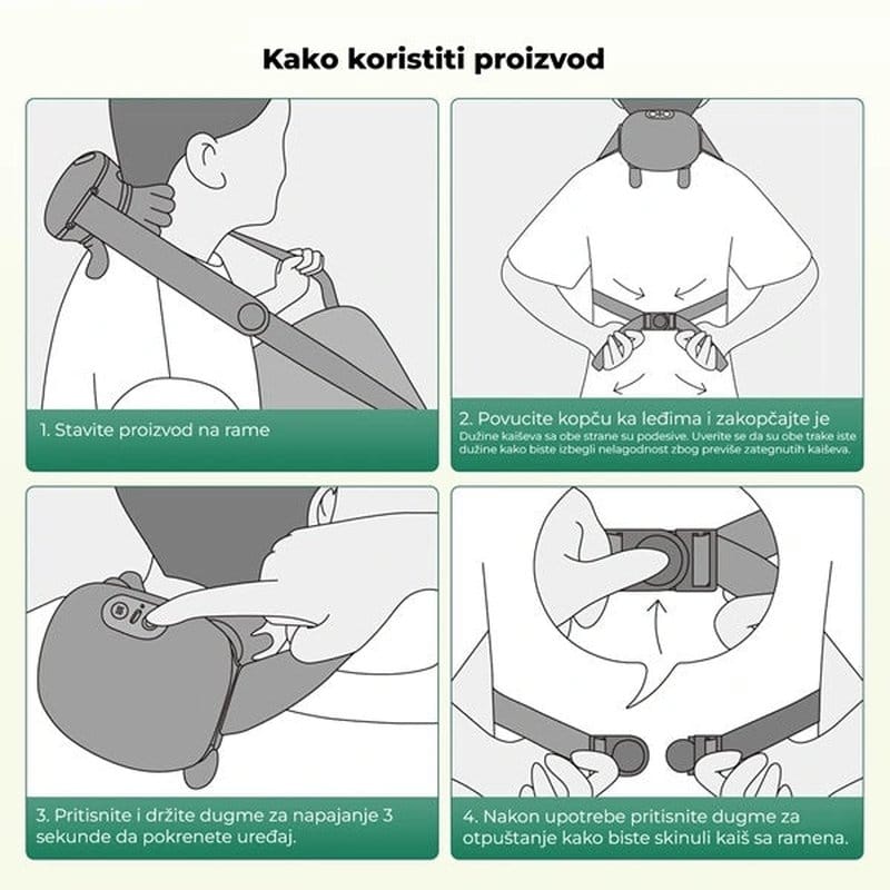 masažer za vrat i ramena — detalj 2