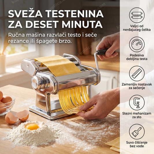 ručna mašina za testeninu i rezance sa svežim rezancima na valjcima, benefiti proizvoda
