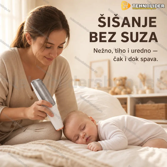 mašinica za šišanje beba sa usisavanjem dlake — uređaj sa komorom za usisavanje