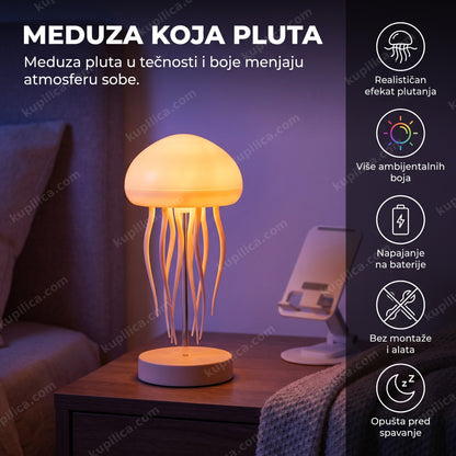 meduza lampa sa led osvetljenjem u zatamnjenoj spavaćoj sobi, benefiti proizvoda