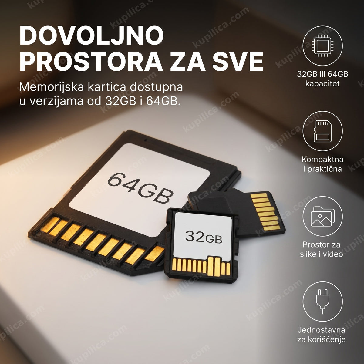 memorijska kartica 32gb i 64gb, benefiti proizvoda